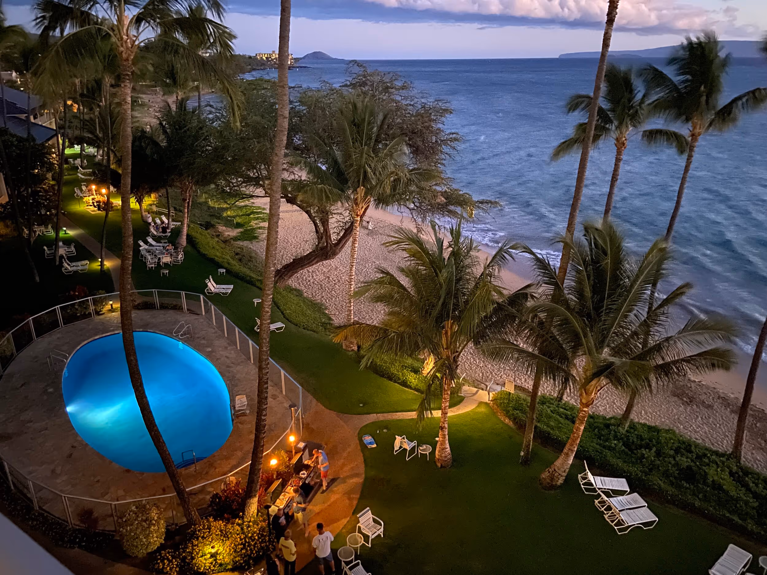 Night Swimming Pool Condo Resort Kihei Maui Hawaii Photo courtesy Jennifer F.
