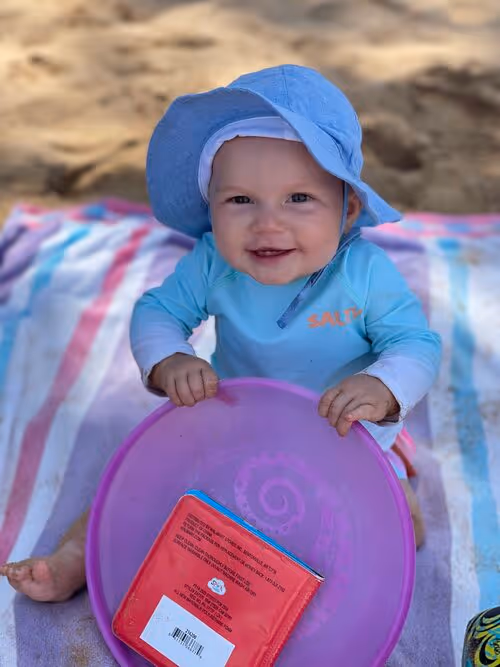 Baby at Hale Pau Hana Resort Photo courtesy @thekatiemag