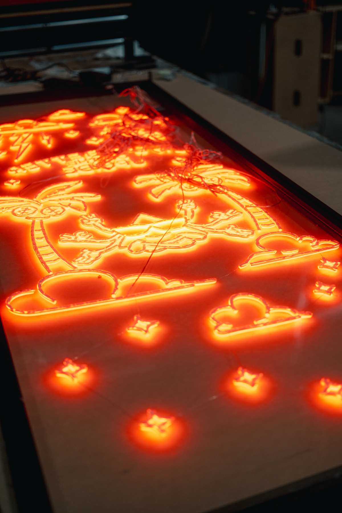 up bank vending machine neon lights