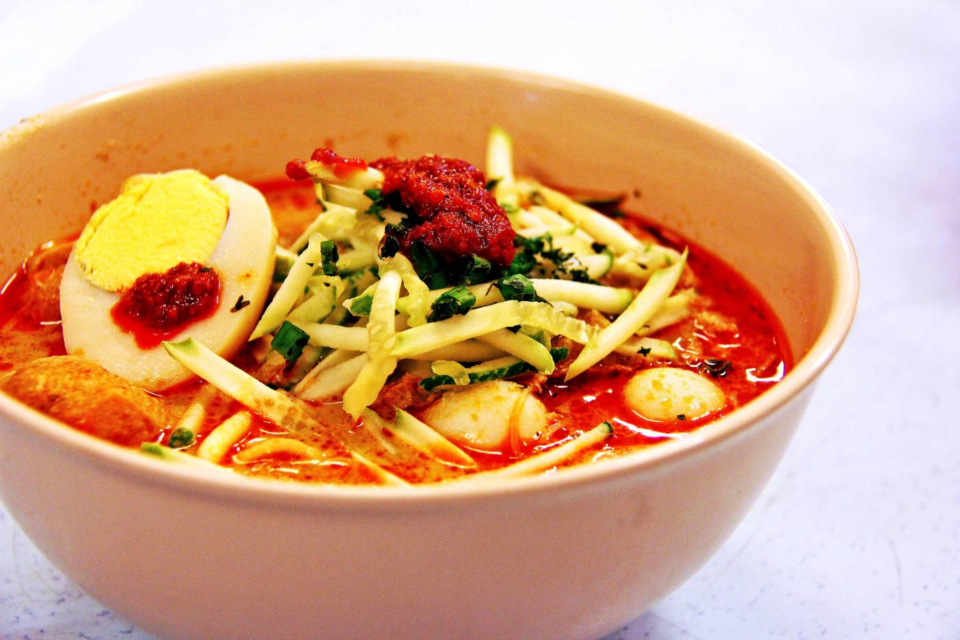 A bowl of laksa
