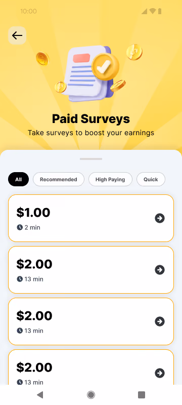 Paid surveys