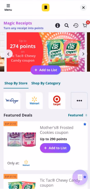 Scan receipts