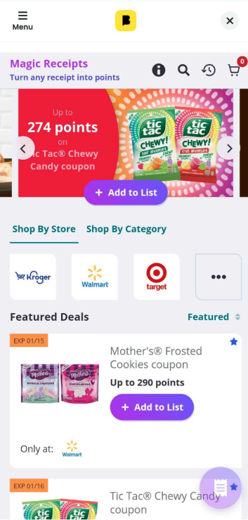 Upload receipts to make money