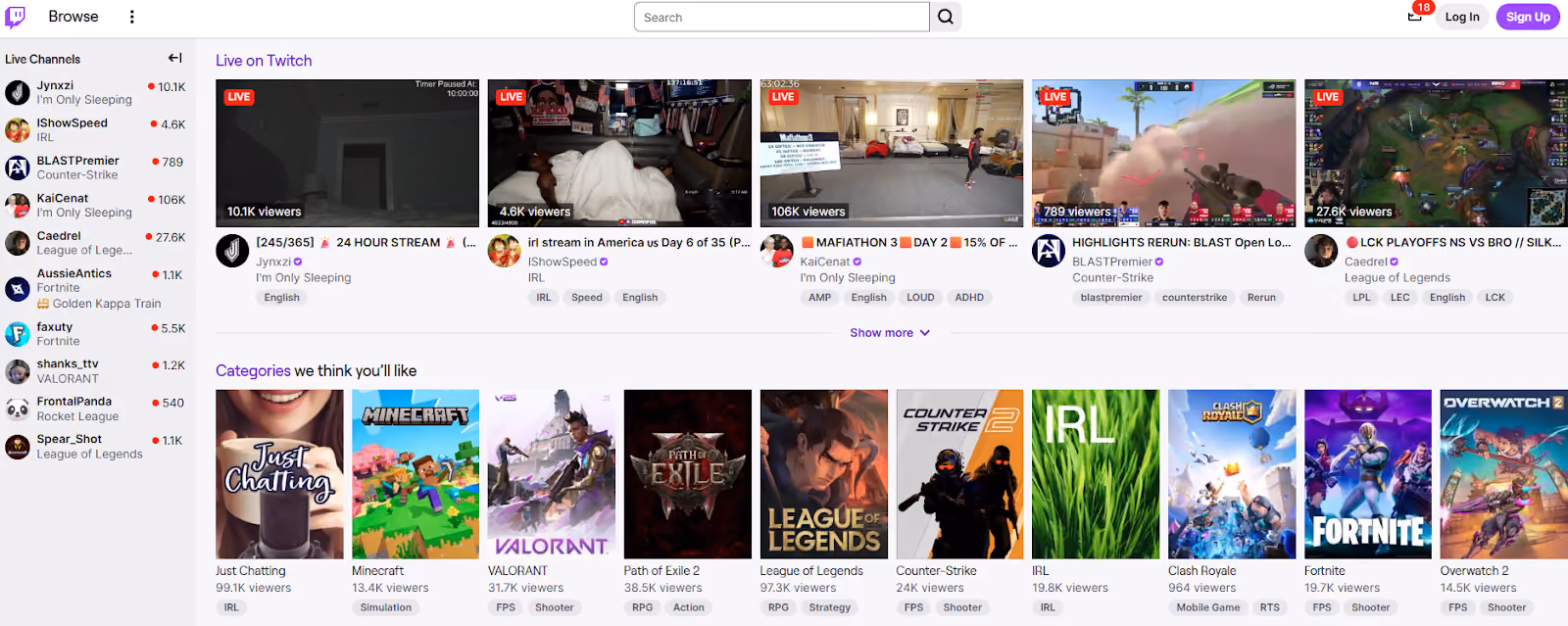 Livestream on Twitch