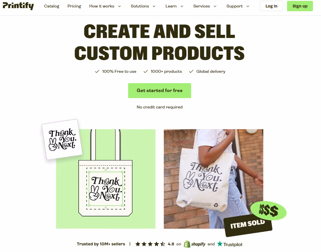 Create and sell custom products on Printify
