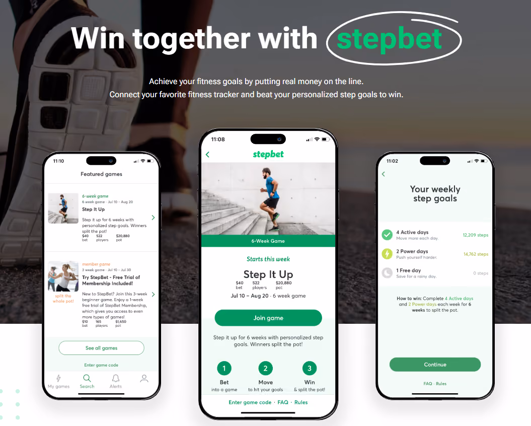 Earn rewards while walking