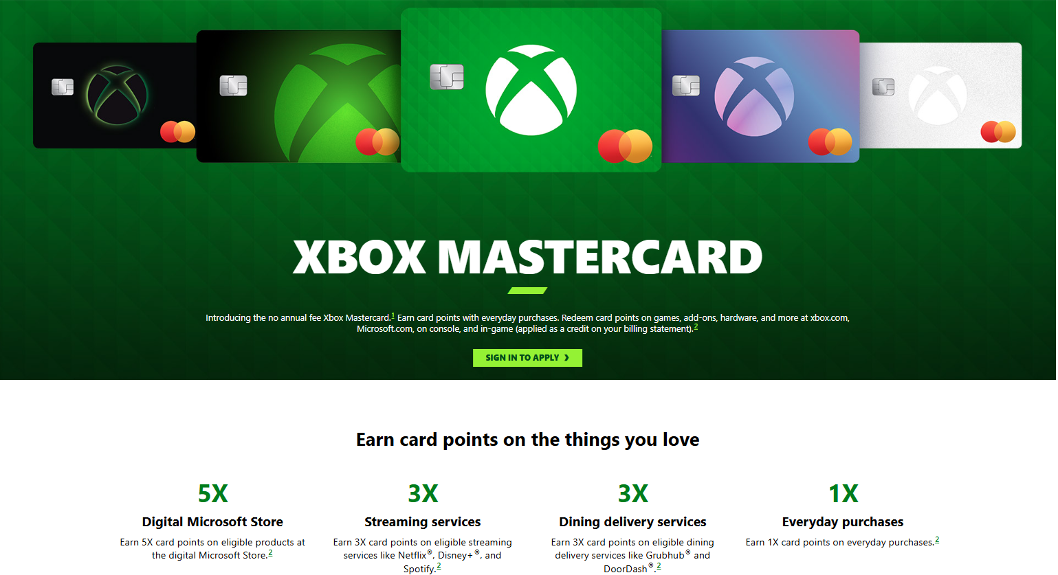 Xbox Mastercard