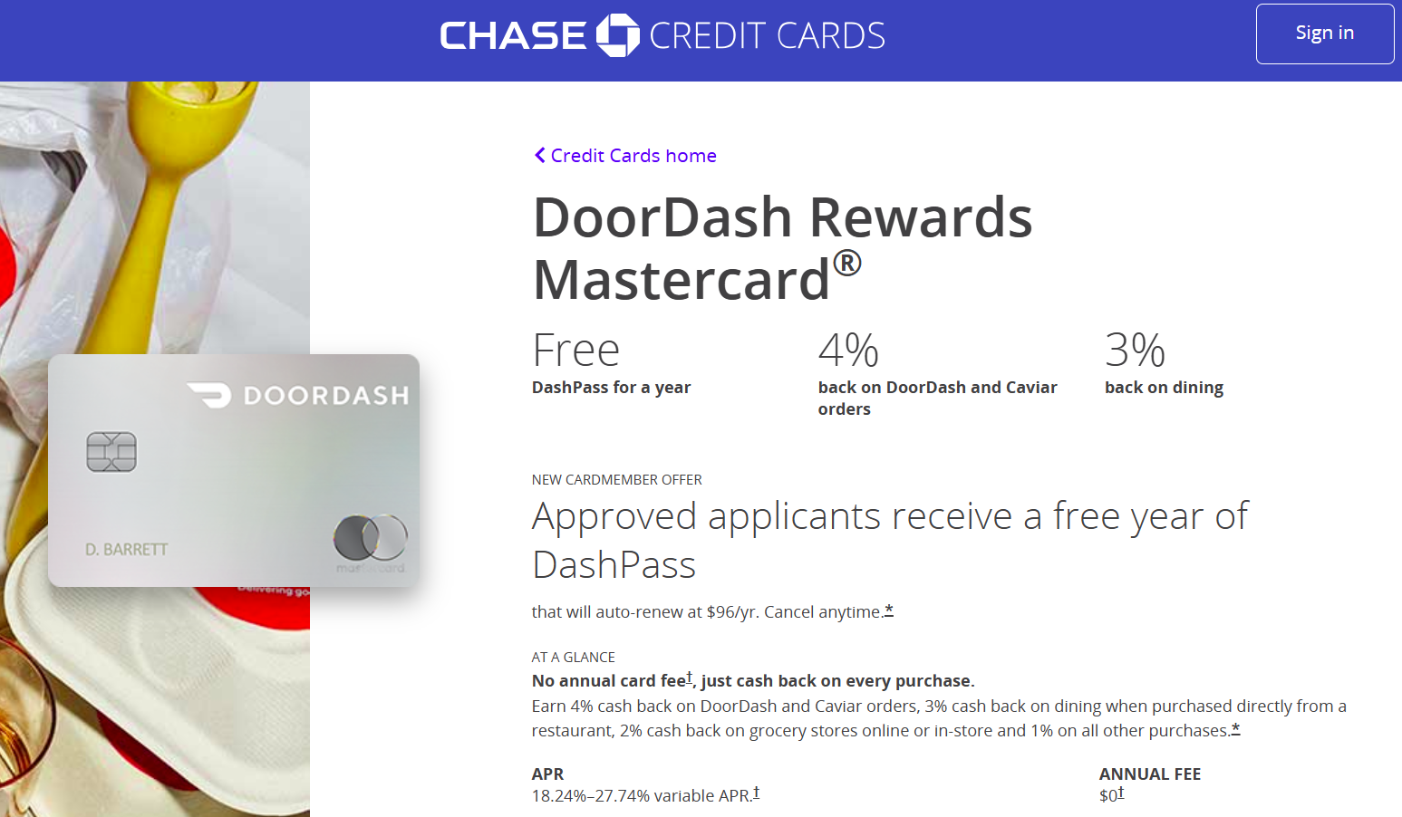 DoorDash Rewards Mastercard