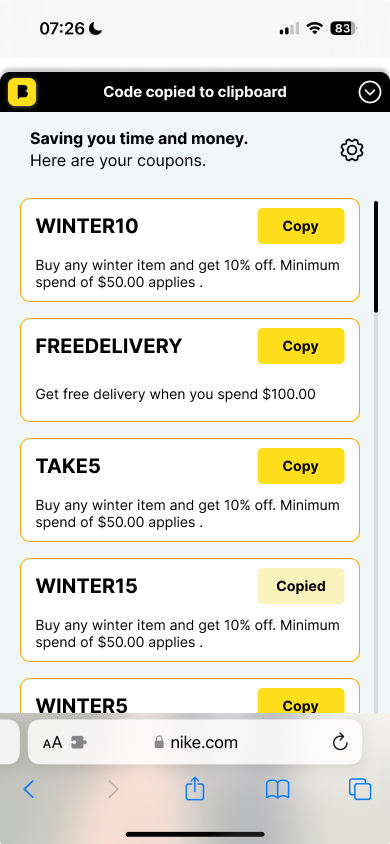 BrandBee Coupon Feature