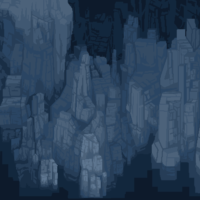 Pixel art texture of rocky wall face.