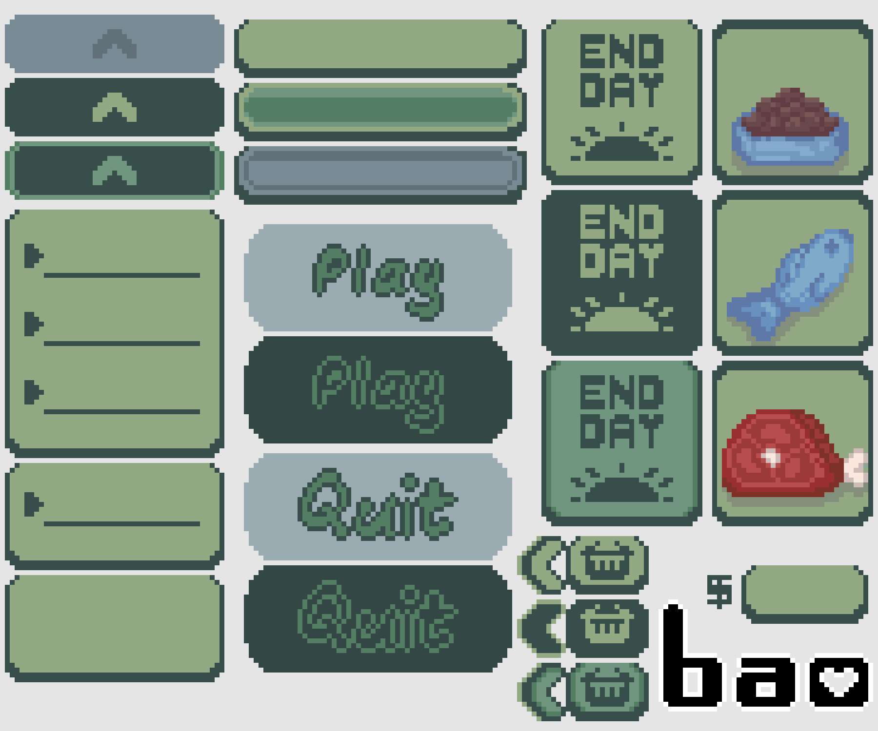 UI assets for Game Off 2023 game jam submission named: Scales, Tails, & Whiskers