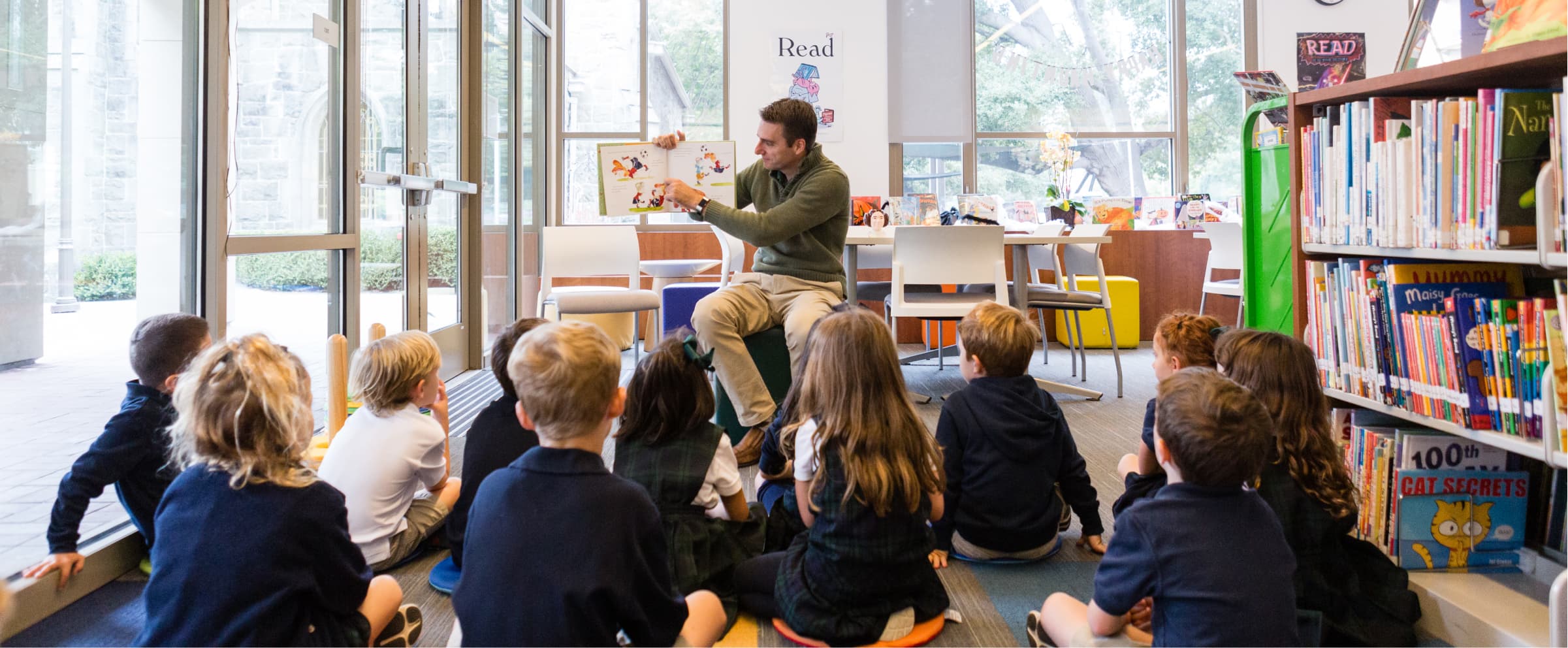 Engaged learning environment showcasing independent school culture and brand values