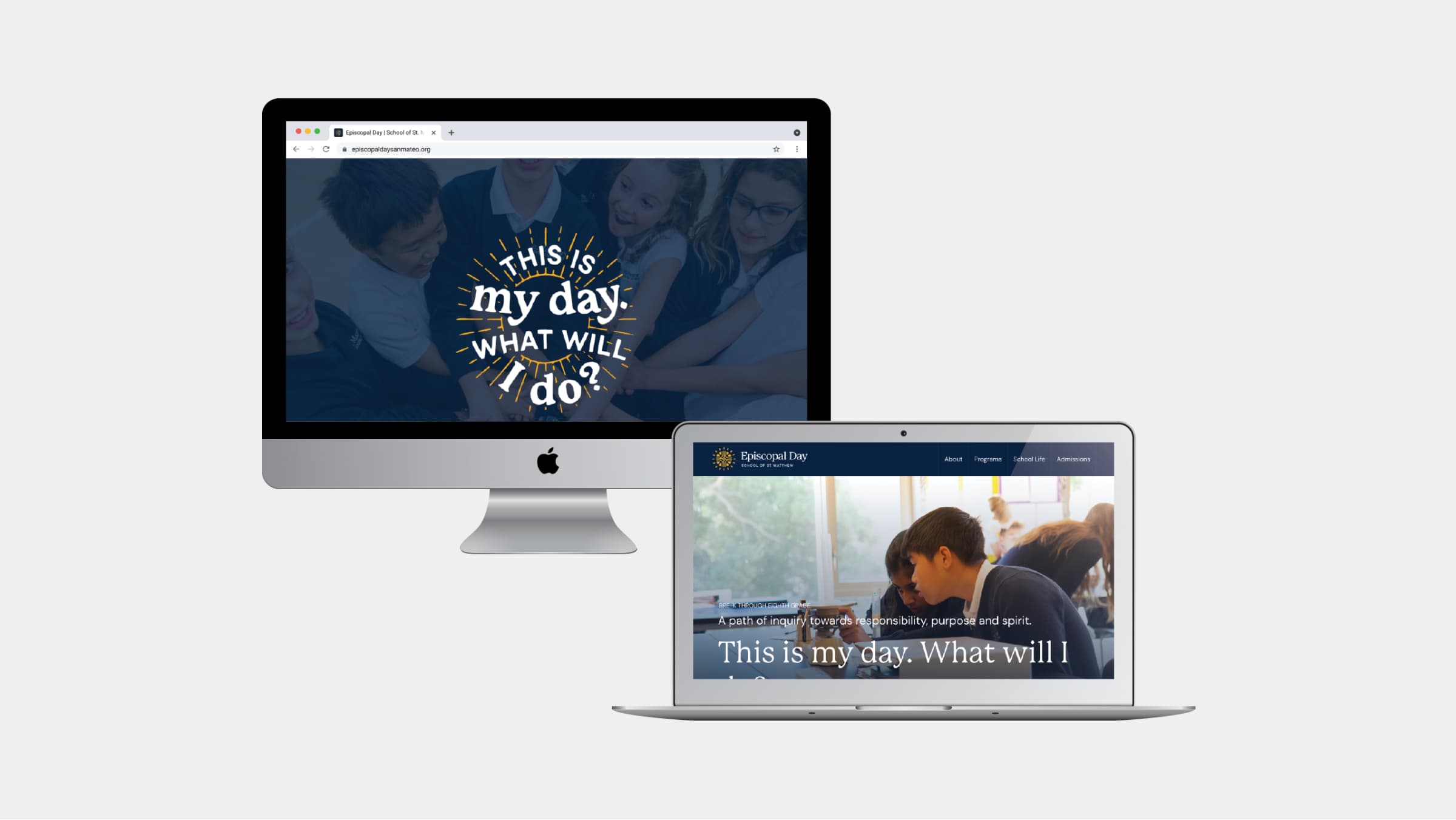 Responsive school website reflecting private education brand strategy