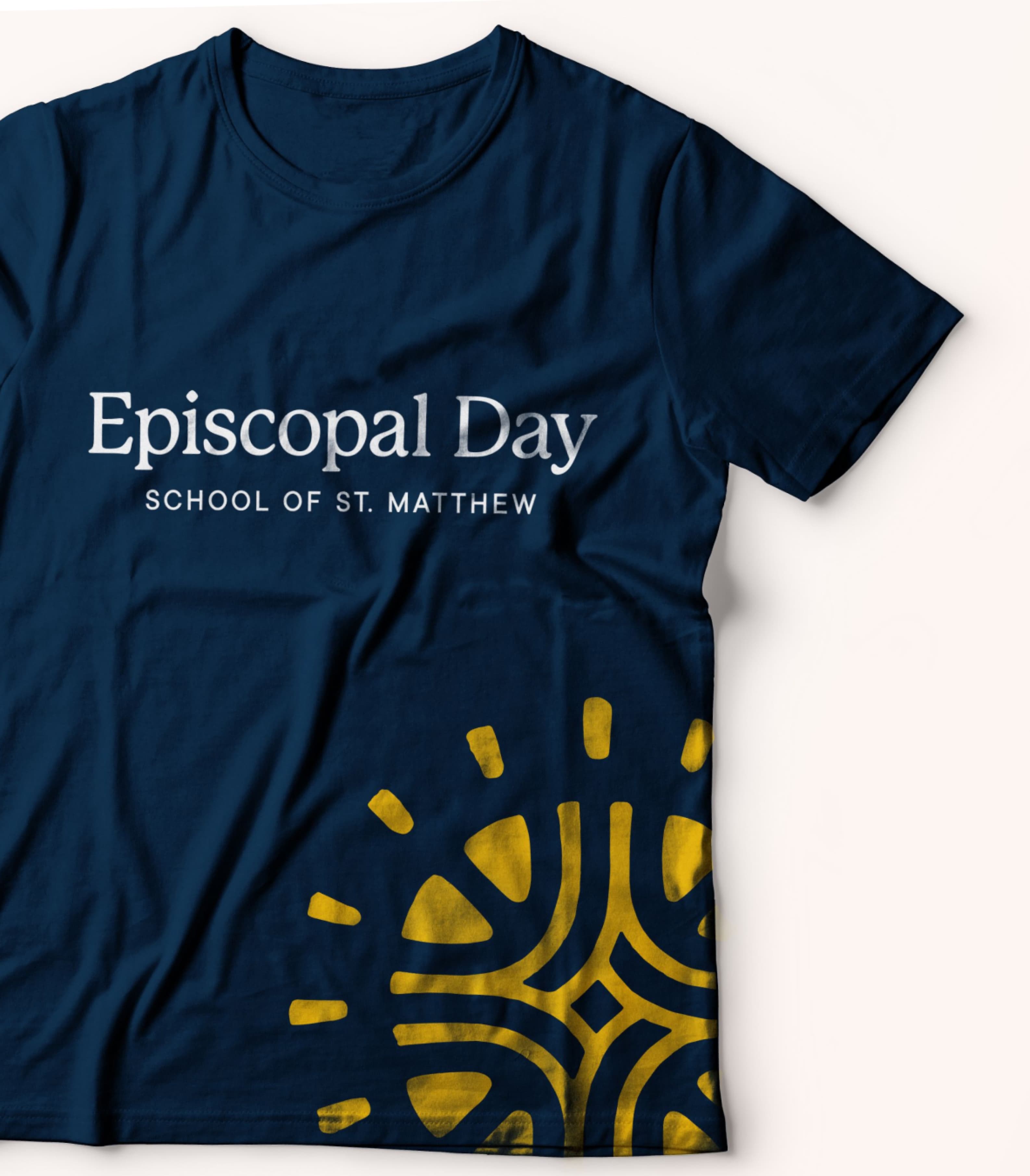 Apparel design expressing unified school brand identity through wearable messaging