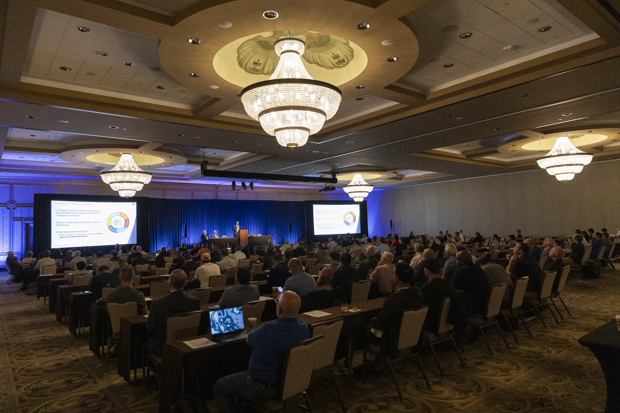 A packed ballroom during a technical paper session at ATC 2026
