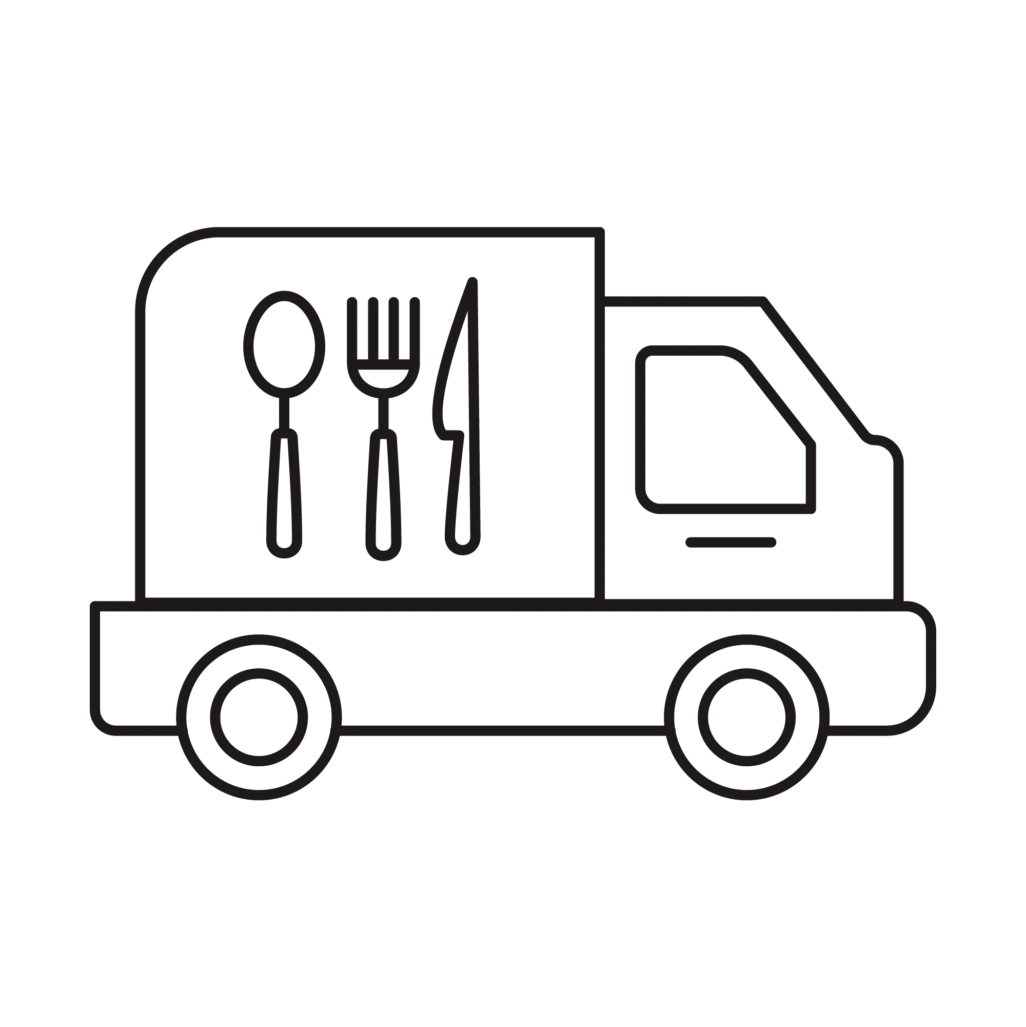 a black outline of a truck