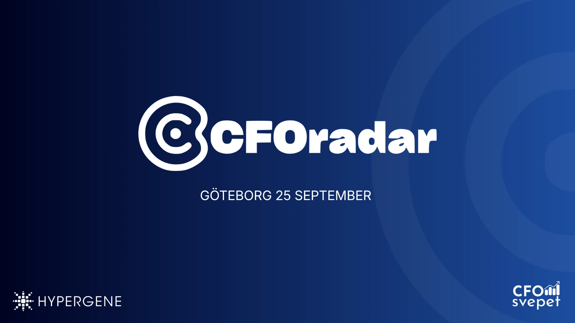 CFOradar Göteborg 2026
