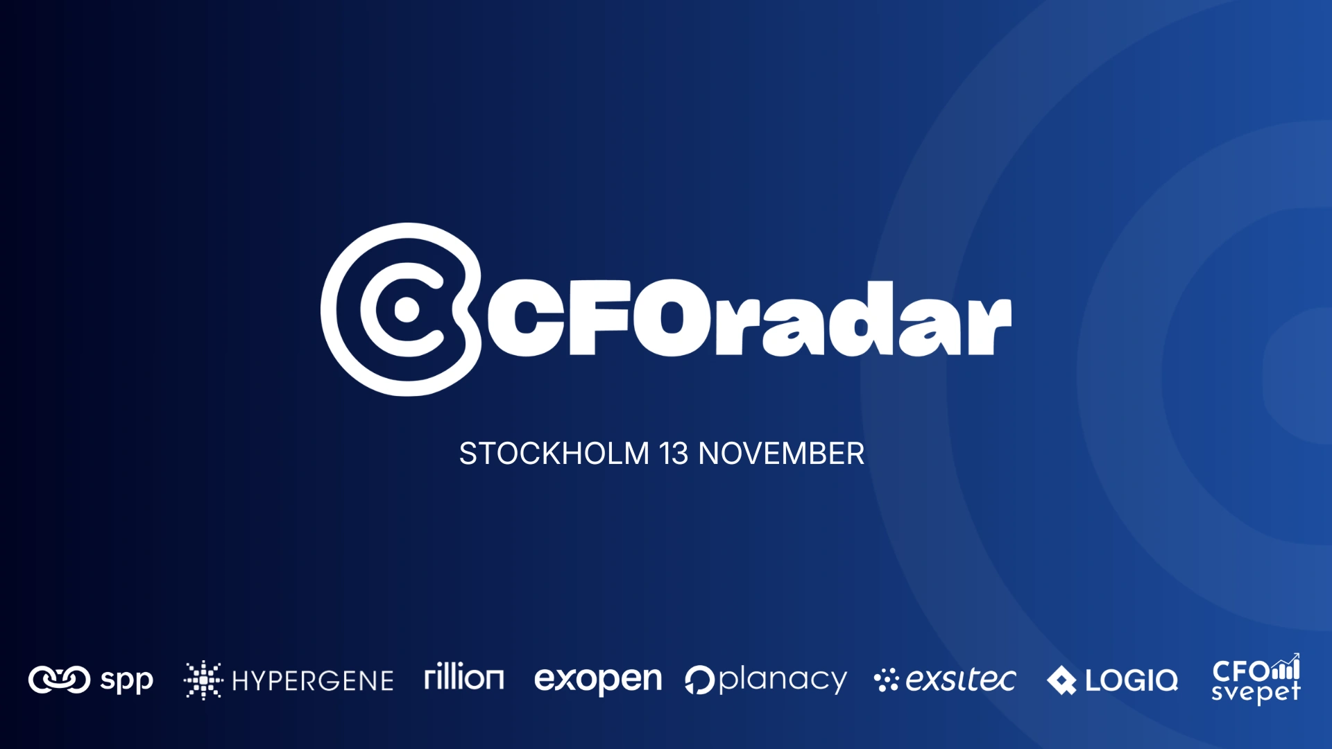 CFOradar Stockholm 2026