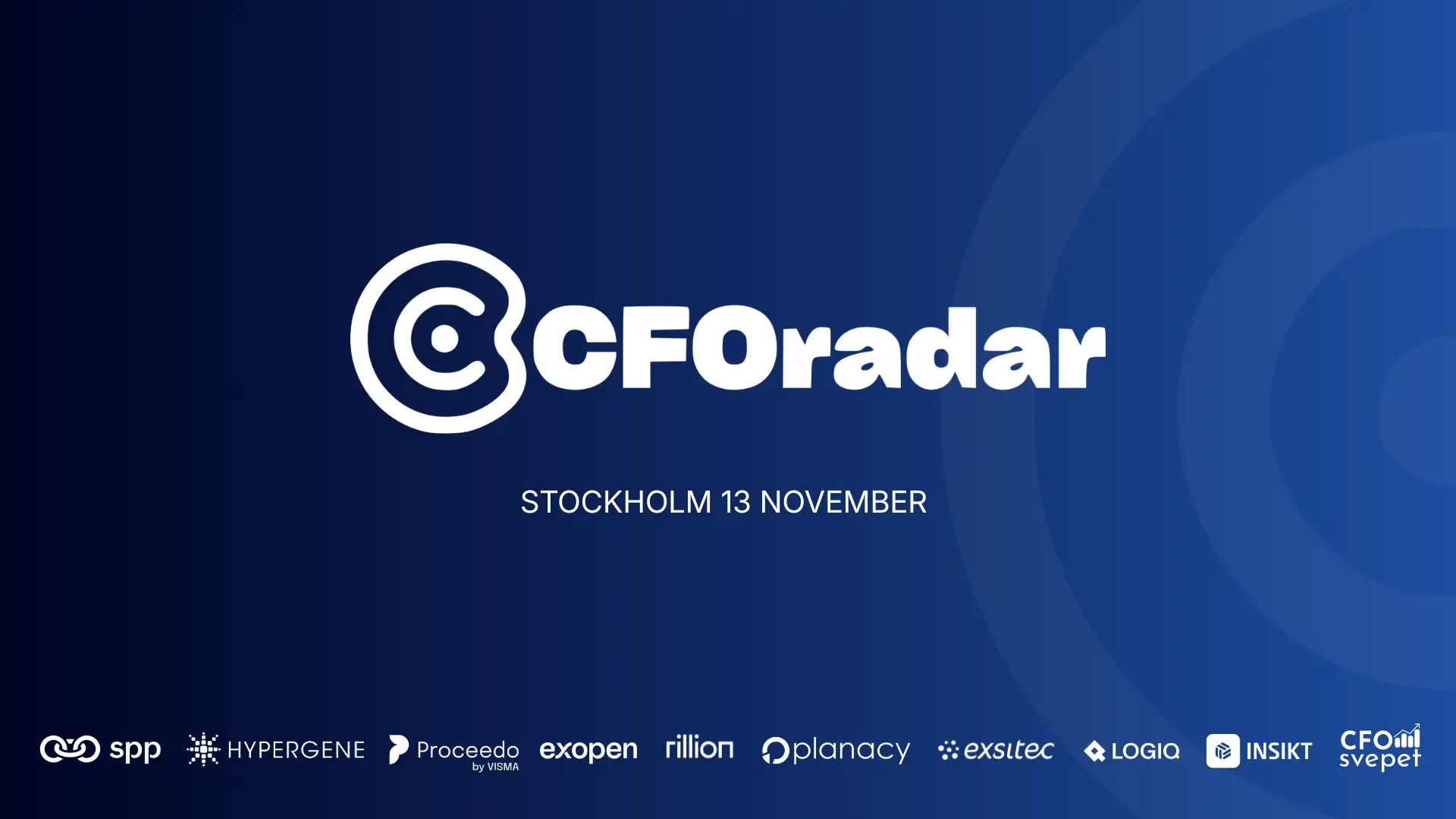 CFOradar Stockholm 2026