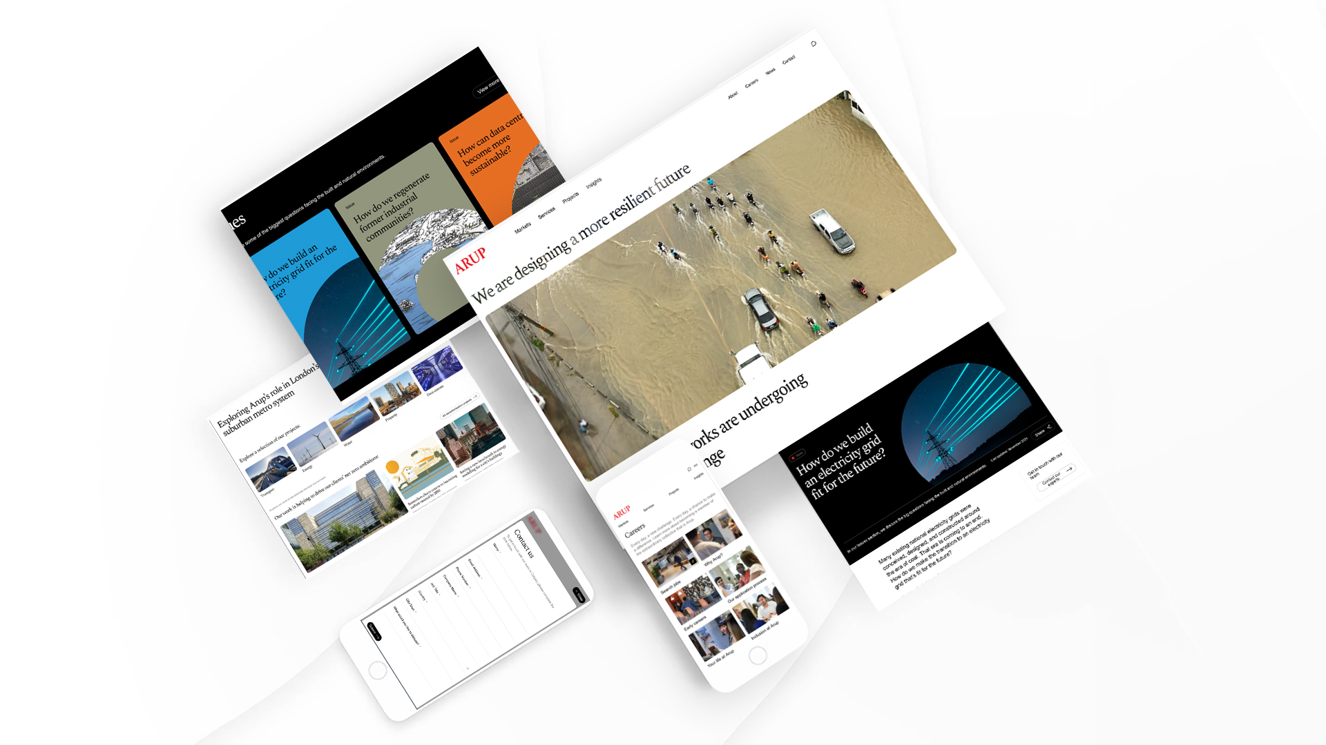 Arup Website Project website project by Pragmatica