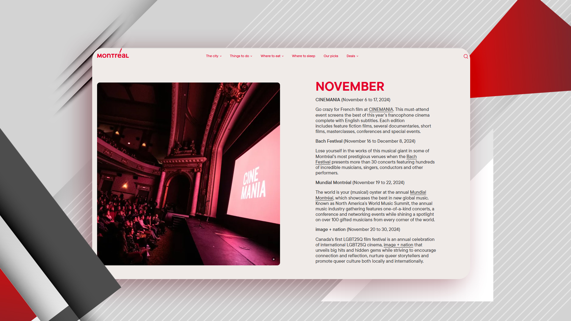 Tourism Montreal project overview image 2