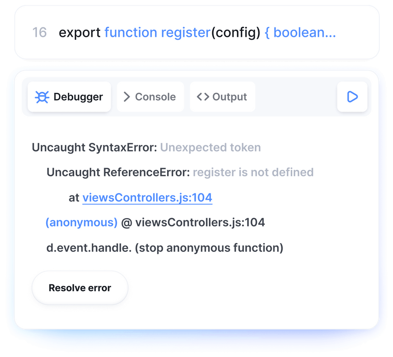 Built-in developers tools