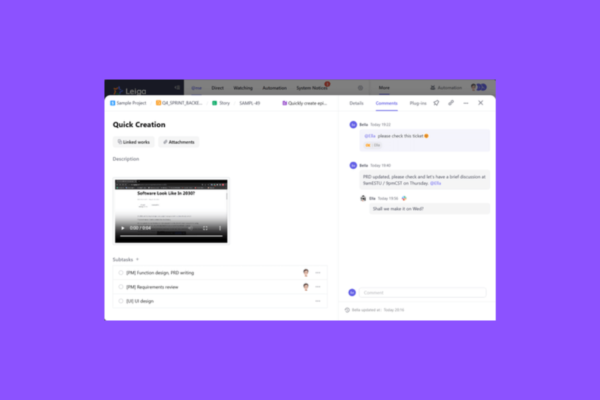 Leiga makes task management and collaboration seamless.