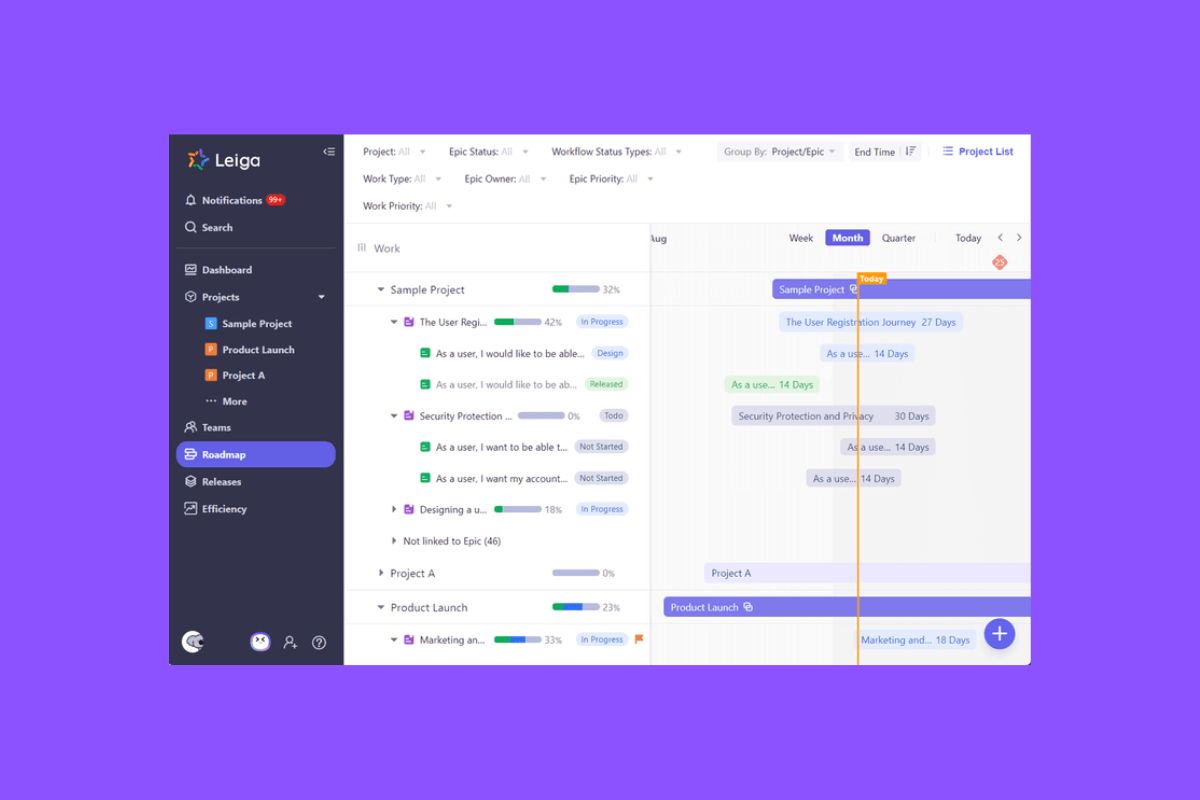 Leiga is a tool for setting, tracking, and managing OKRs