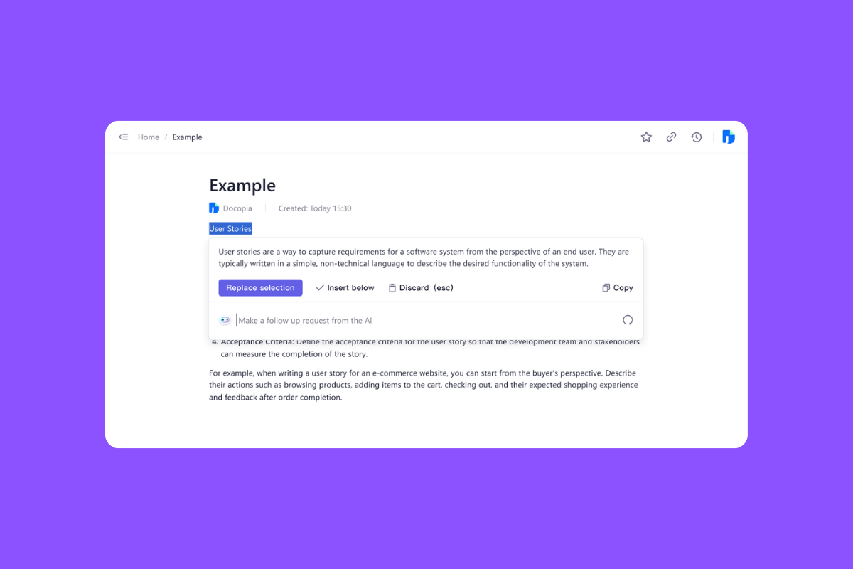 Docuopia is an AI-powered platform designed for document creation and management