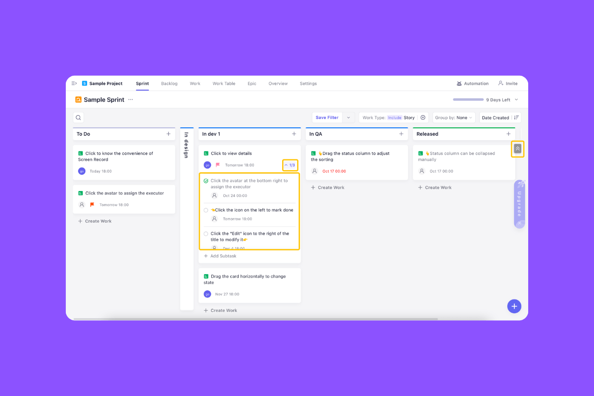 Break down tasks using the Subtasks Planner