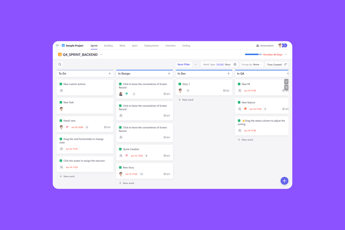 Leiga sprint template