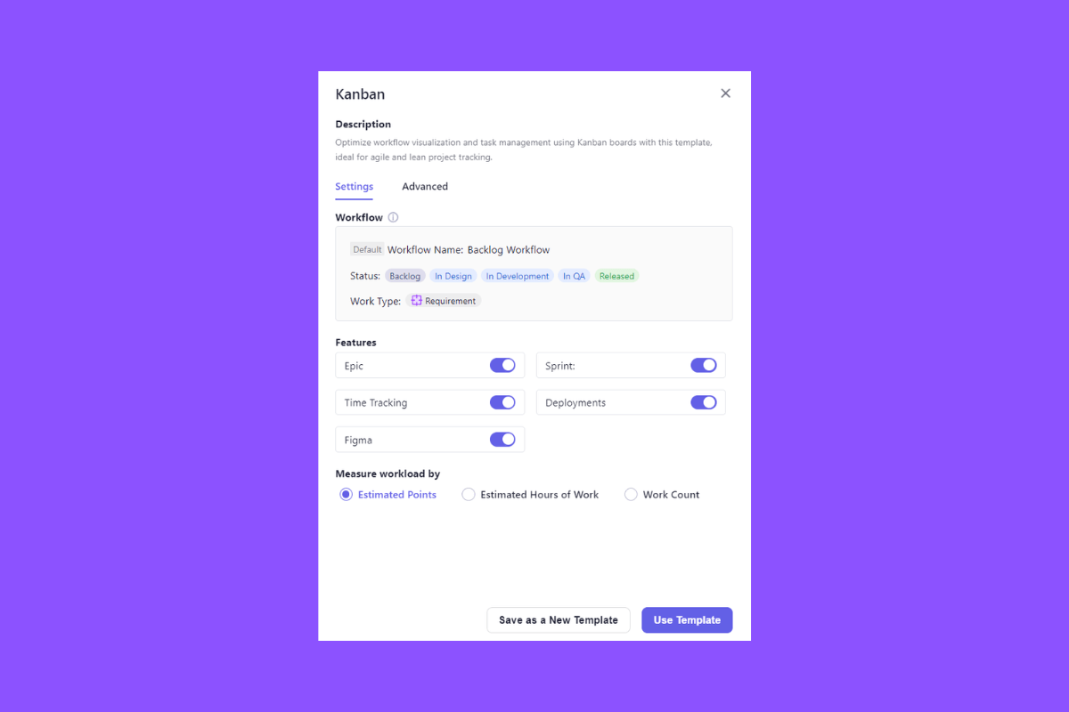 Leiga's Kanban template