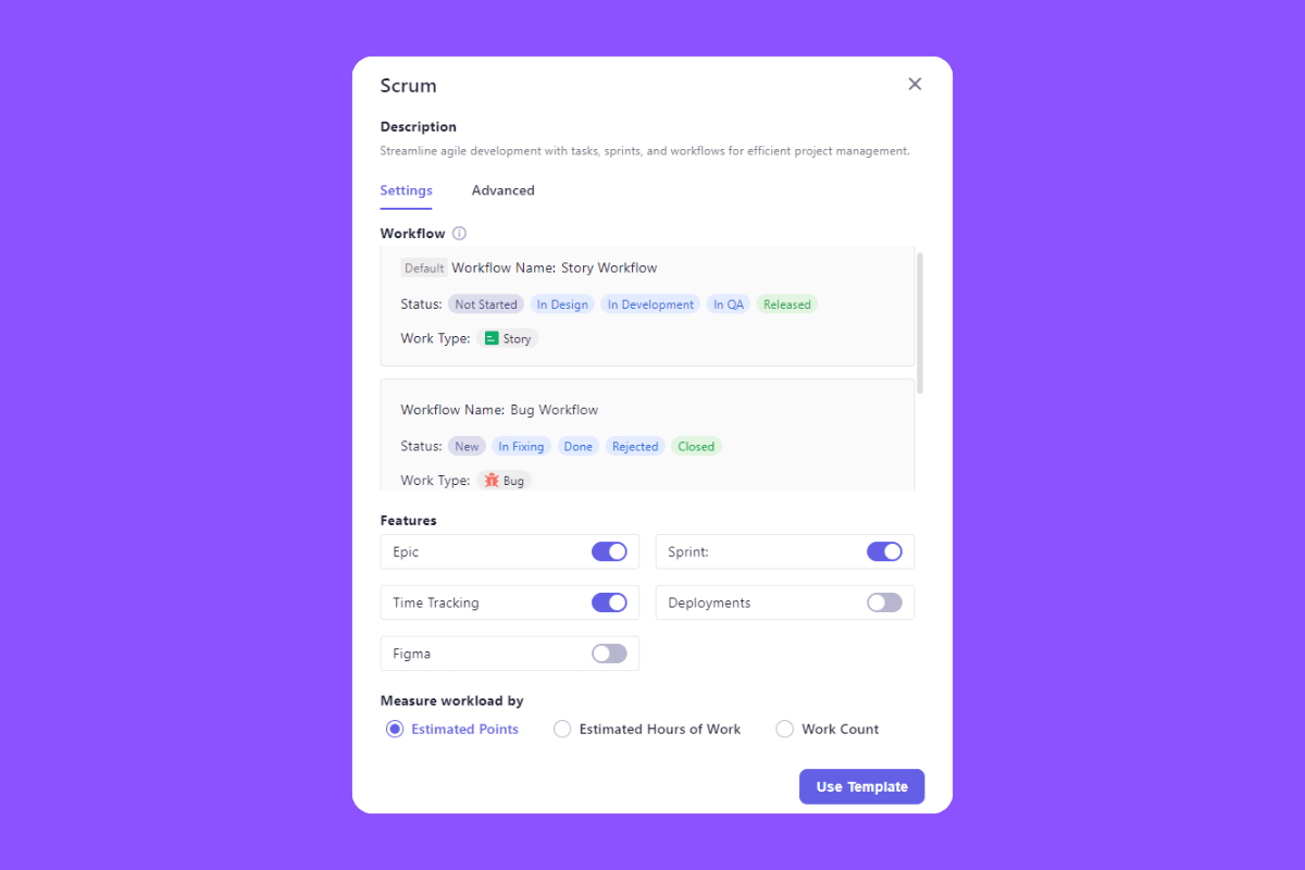 Scrum Board template