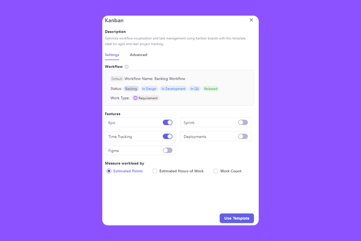 Kanban Board template