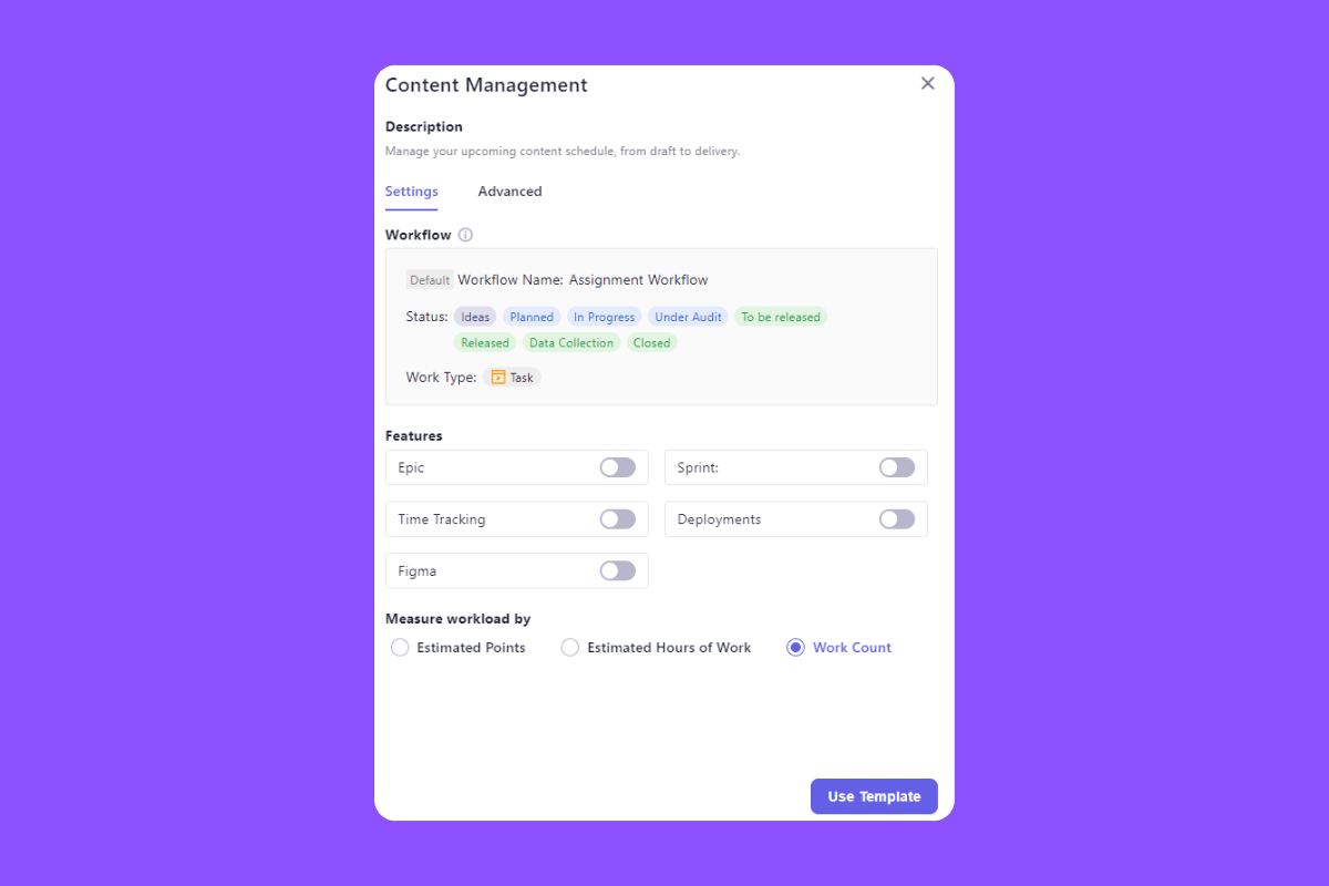 Content Management Board template