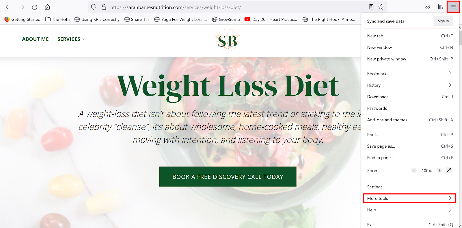 menu fox browser tools photo
