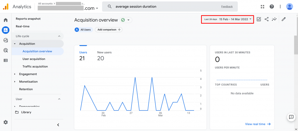 ga-4 acquisition overview page photo