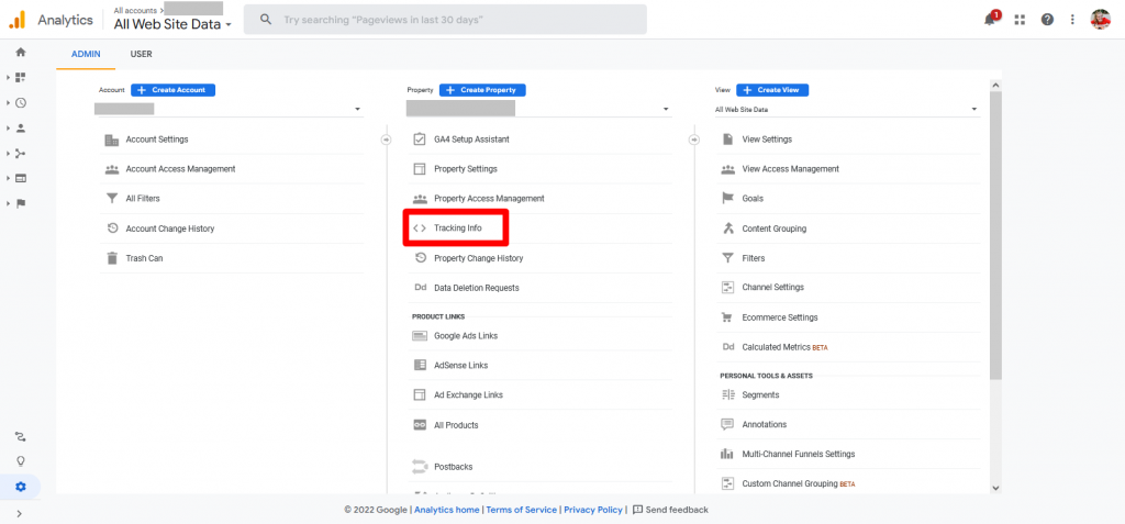google analytics 3 dashboard property’ list photo
