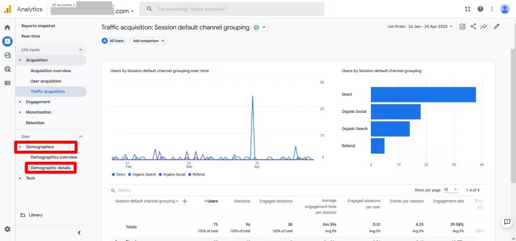 Google Analytics Searching