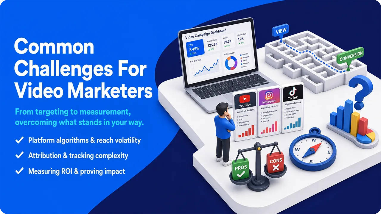 Video marketing challenges involving algorithms, attribution, and ROI