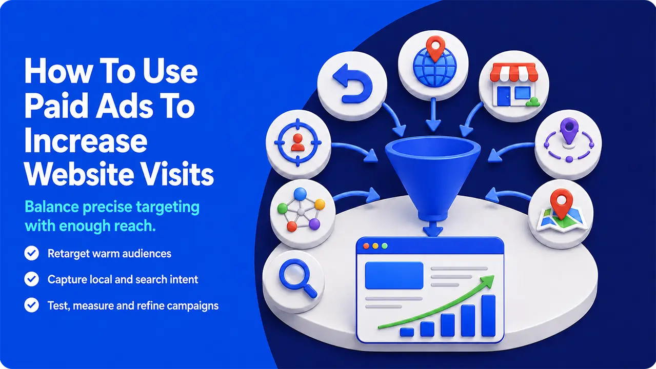 Eight paid ad targeting strategies feeding website visits and increasing traffic through a campaign funnel