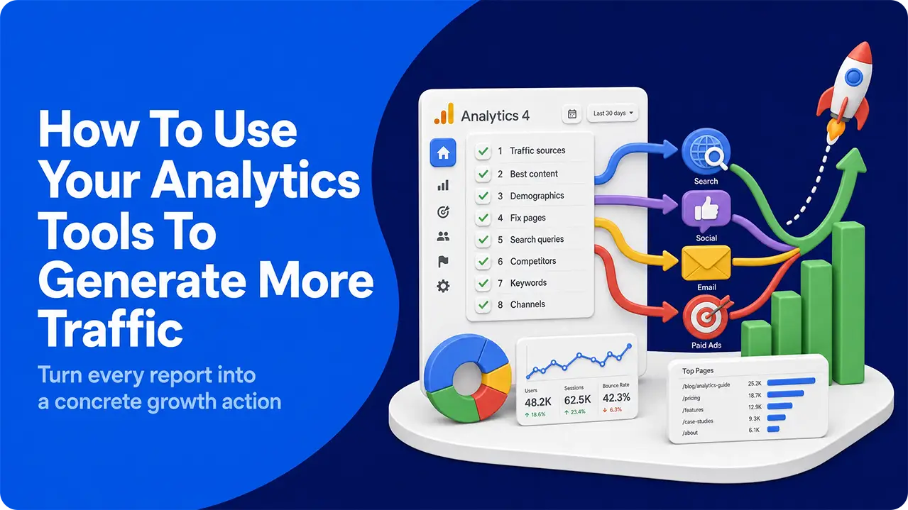 How to use analytics tools to generate more website traffic — 8-step checklist driving channel growth