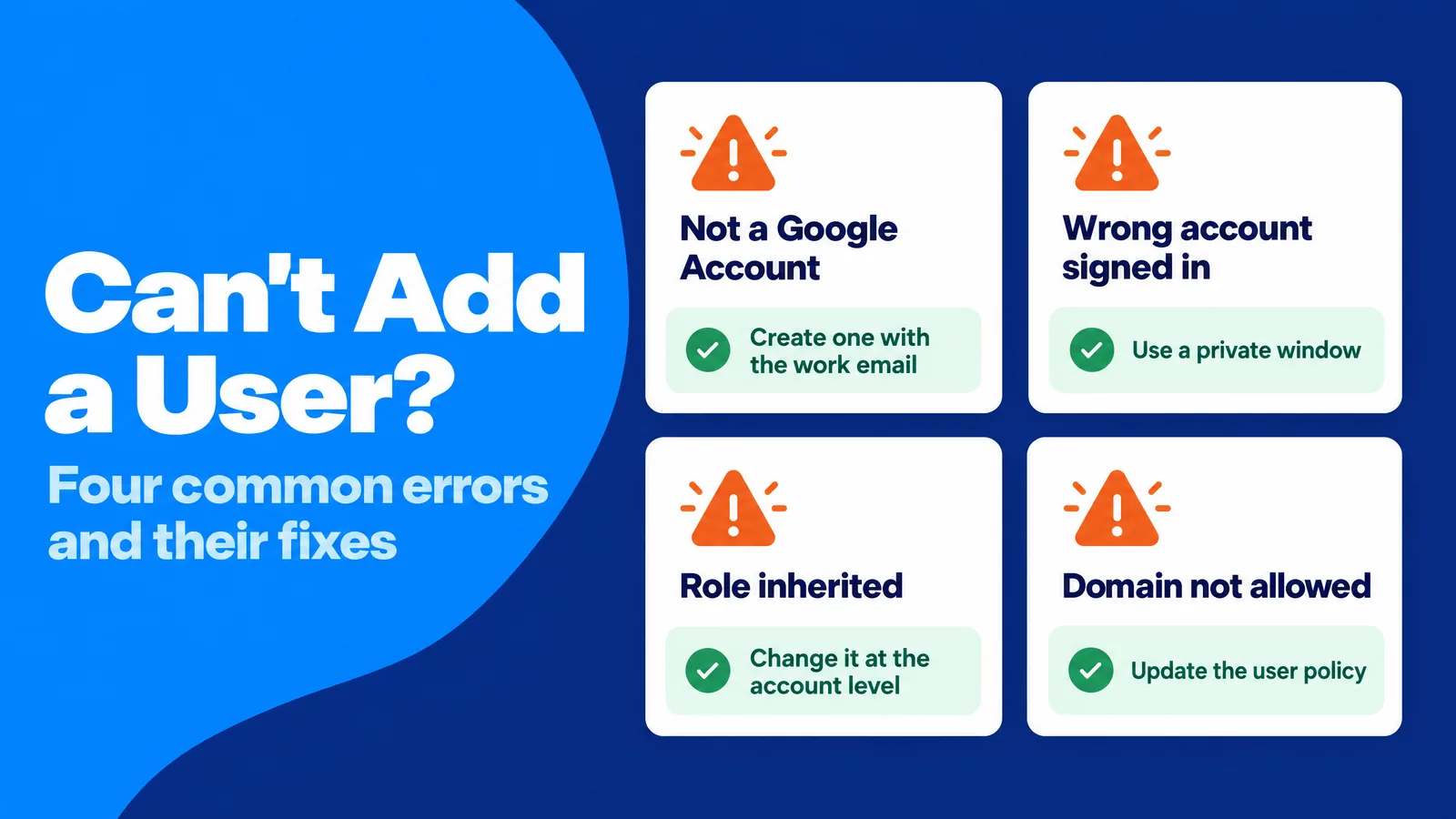 Four common errors when adding a user to Google Analytics and how to fix each one