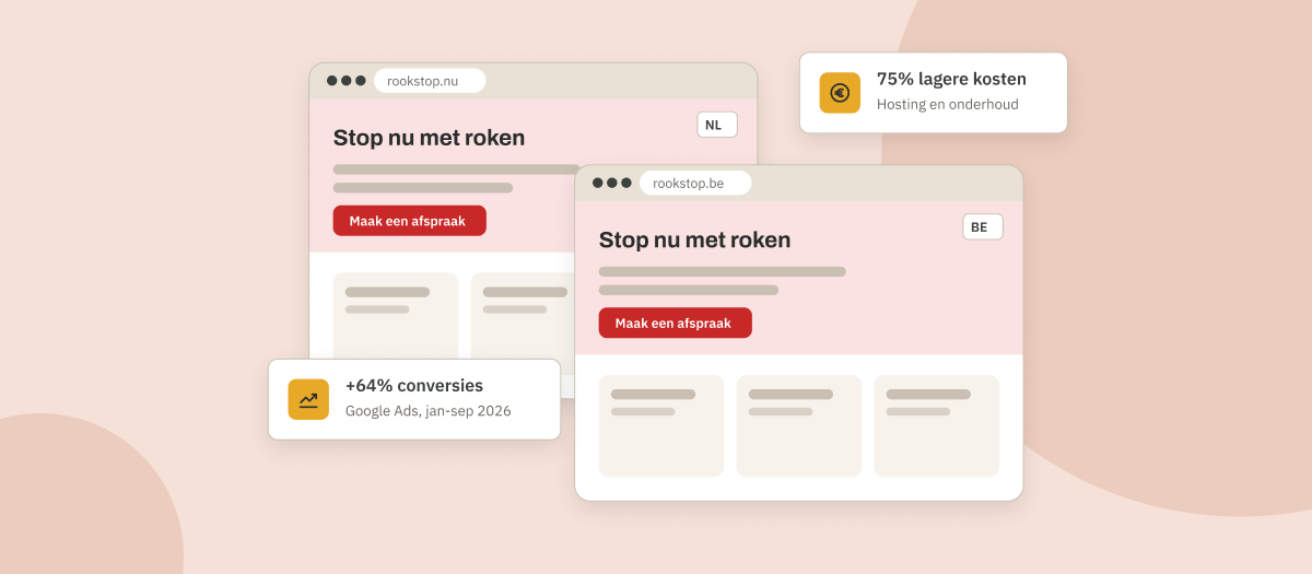 De nieuwe websites rookstop.nu en rookstop.be, met 75% lagere kosten en 64% meer conversies