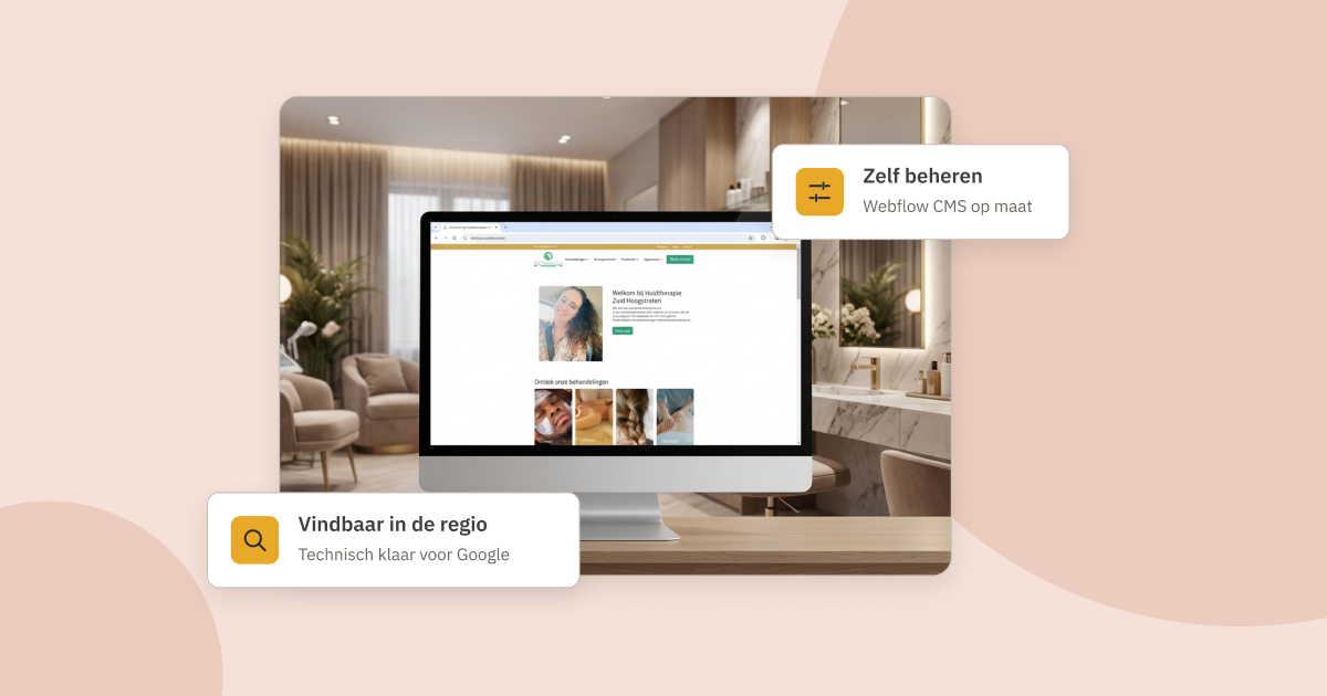 Klantcase Huidtherapie Zuid Hoogstraten: nieuwe Webflow website