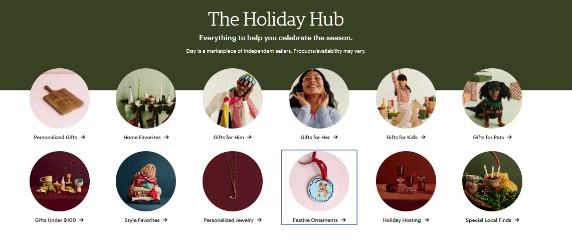 Etsy Holiday Hub 2025