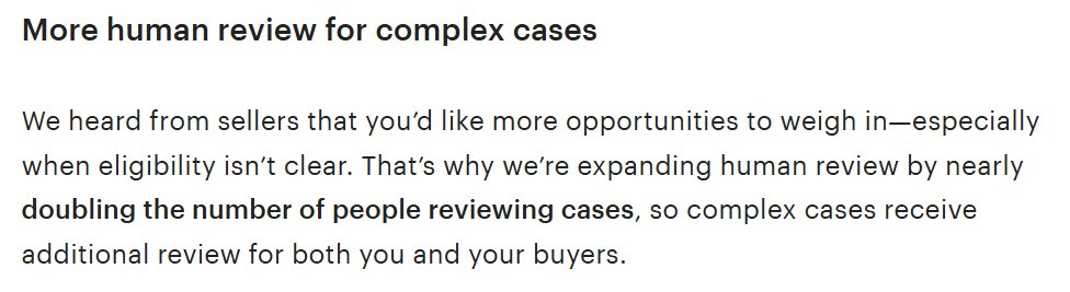 Etsy Purchase Protection - Human review