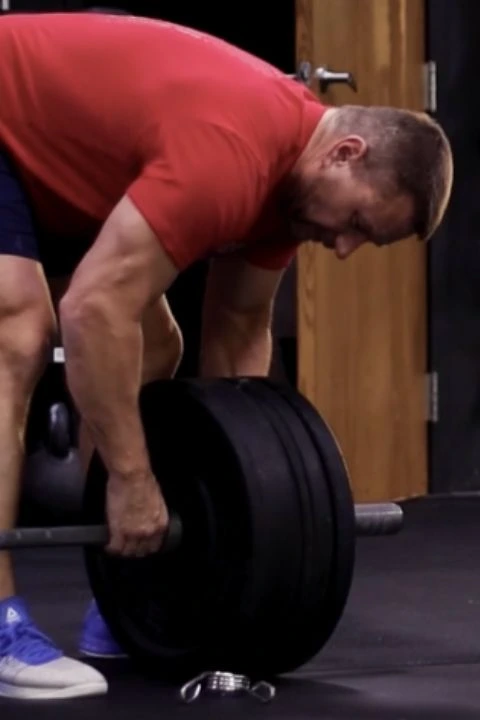 Barbell in gym