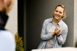 Warehouse worker picking and packing online orders in a distributed fulfillment center for faster regional delivery.