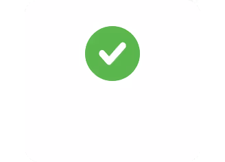 Cartel de app con tilde verde y texto de compra autorizada